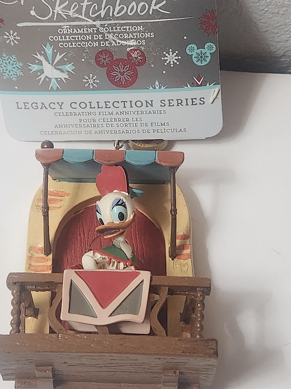 Disney Donald Duck Holiday Ornament in Red, Blue, Cream and Brown